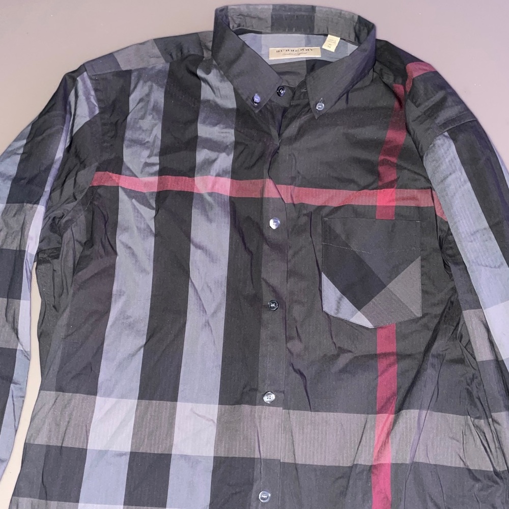 Burberry London Black Long Sleeve button Shirt